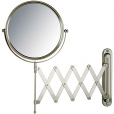 Jerdon 8" 2-Sided Swivel Wall Mount Mirror with 7x Magnification, 20" Extension, Nickel   550230298